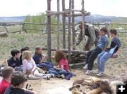 Beaver skin press. Photo by Pinedale Online.