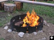 Campfire by creek. Photo by Pinedale Online.