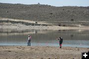 Walking the lakeshore. Photo by Dawn Ballou, Pinedale Online.