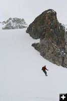 Jeramie on the glacier. Photo by Cris Weydeveld.