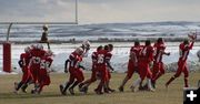 Getting the trophy. Photo by Dawn Ballou, Pinedale Online.