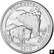 Yellowstone Park quarter. Photo by U.S. Mint.