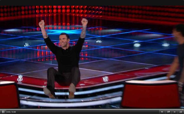 She picked Adam. Photo by ‘The Voice’ on NBC.