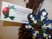 SE Gift Certificate. Photo by Dawn Ballou, Pinedale Online.