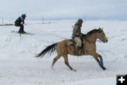 Skijoring. Photo by Dawn Ballou, Pinedale Online.