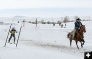 Getting the rings. Photo by Dawn Ballou, Pinedale Online.