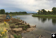 River work for new boat ramp. Photo by Wyoming Game & Fish.