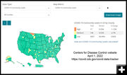 US COVID-19 Community Levels Map. Photo by Centers for Disease Control.